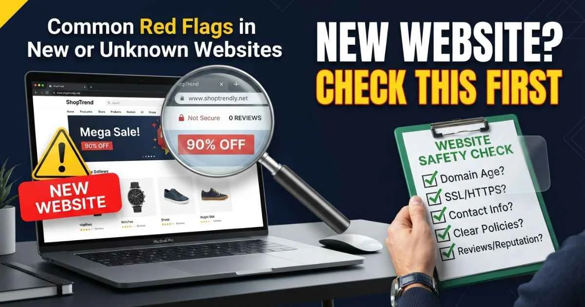 Red Flags in New or Unknown Websites