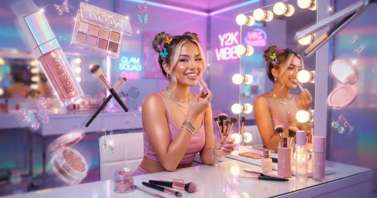 Y2K hair and makeup