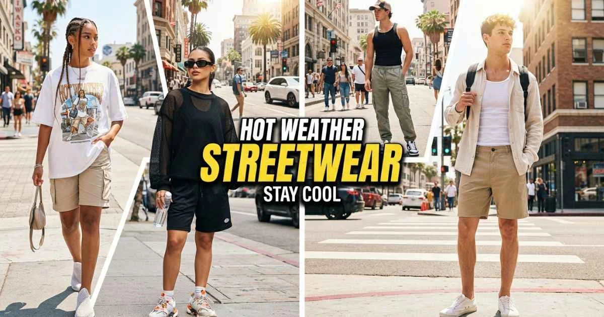 streetwear outfits for hot weather
