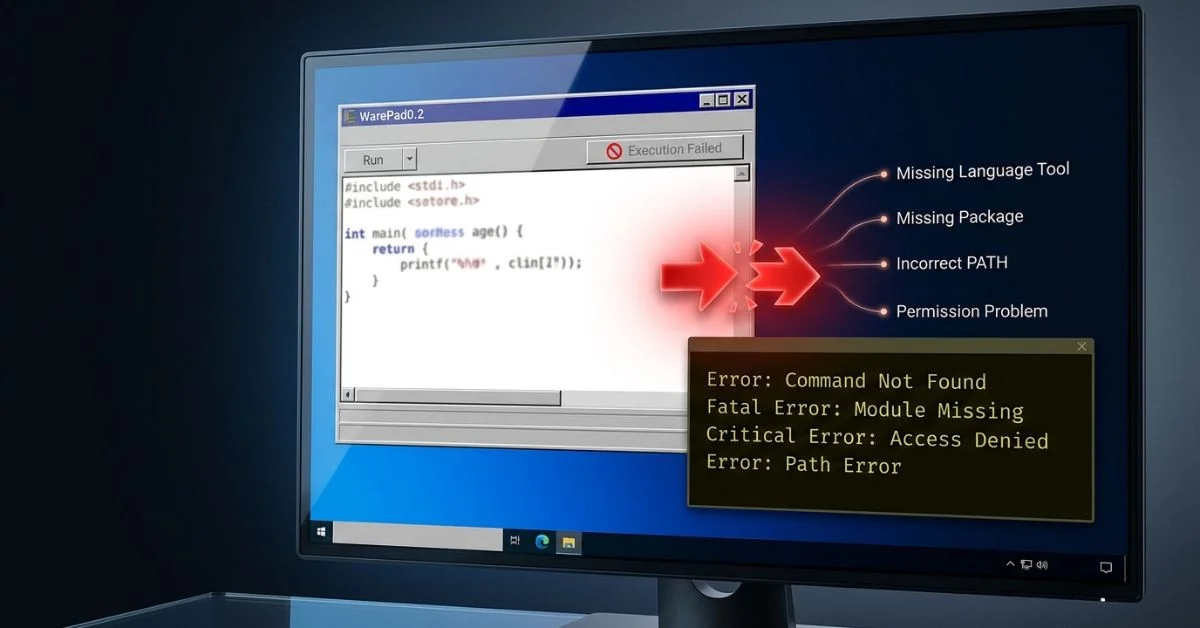 why i can't run warepad0.2 code